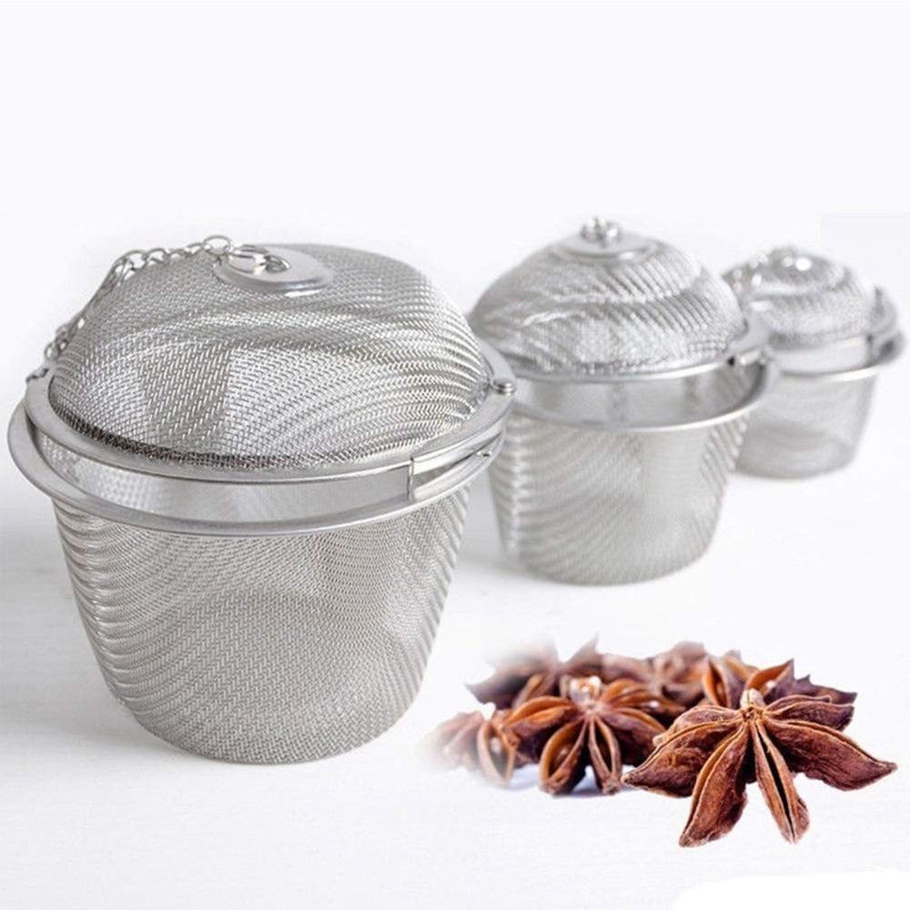 Qcwwy Stainless Steel Tea Infuser with Extended Chain Hook