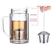 Qcwwy Stainless Steel Tea Infuser with Extended Chain Hook view 2