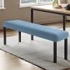 Fslvmin Stretch Bench Covers, Jacquard Dining Bench Seat Cover, Rectangular Bench Slipcover, Washable Removable Cover for Dining Room, Living Room, Bedroom, Kitchen (L 130–140 cm, Blue A) view 1