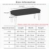 Fslvmin Stretch Bench Covers, Jacquard Dining Bench Seat Cover, Rectangular Bench Slipcover, Washable Removable Cover for Dining Room, Living Room, Bedroom, Kitchen (L 130–140 cm, Blue A) view 2
