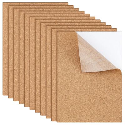BENECREAT 15-Pack Self-Adhesive Cork Sheets, 3 mm Thick, A4 Size, 30 x 21 cm