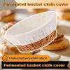 Bread Cover Cloth | Natural Rattan Bread Basket Liner view 3