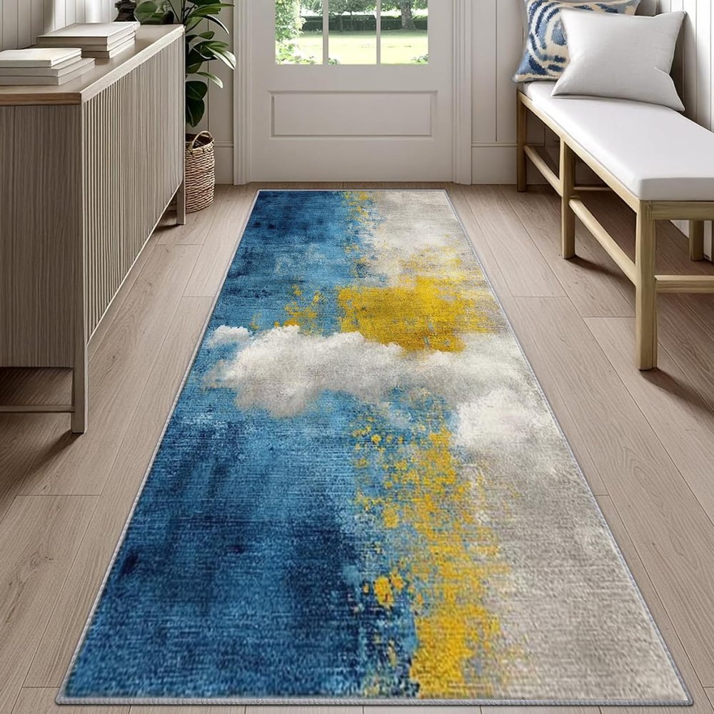 Modern Abstract Runner Rug, 60 x 150 cm