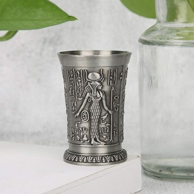 SPYMINNPOO Hand-Embossed Vintage Metal Whiskey Shot Glass