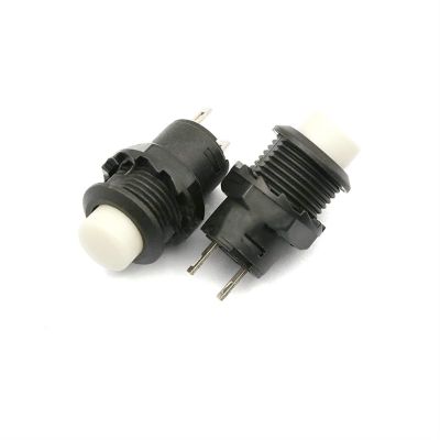 EKFBQBGW 20-Piece DS-428/427 Round Push-Button Switch with Automatic Lock, Without Automatic-Lock Button, Red/Green/Yellow/Blue/White/Black, 12 mm (White, 20-Piece Lock)