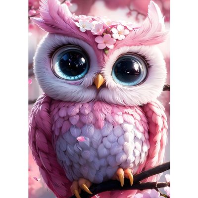 QQYRHN 5D Cartoon Owl Diamond Painting Kit