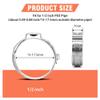 BIRXPMOS 60-Piece 304 Stainless Steel 1/2-Inch PEX Cinch Clamp Rings, Single-Ear Hose Clamps, PEX Crimp Rings, PEX Pipe Fitting Clamp Rings (17.5 mm) view 2