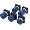 LW28 125A 1/2/3/4/5/6/7-Phase 4/8/12/16/20/24 Screw-Terminal 3-Position Changeover Cam Switch, Silver (ON-Off, 8P-32 Terminals) view 4