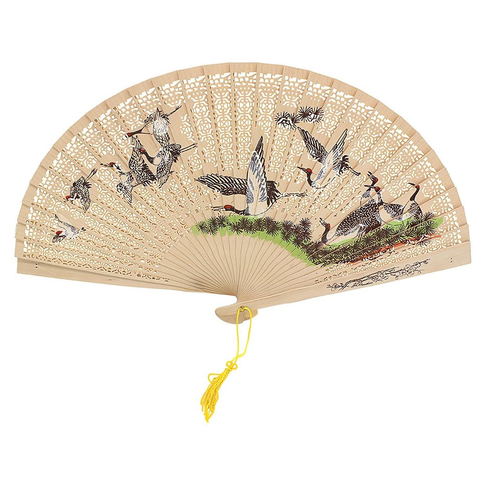 Folding Hand Fan - Japanese Vintage Design