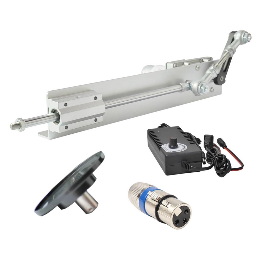 DIY Linear Actuator Piston-Cycle Push-Pull DC 12V/24V Motor, Telescopic Kit with Speed Controller and Suction Cup (12V, 8 cm, 95 rpm)