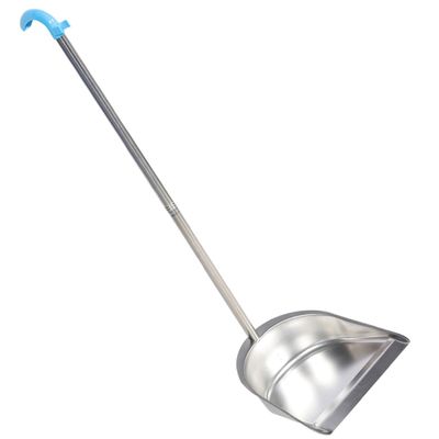 Operitacx Long-Handled Standing Dustpan, Stainless Steel
