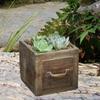 Tubayia Rectangular Wooden Planter Box, 14 x 14 x 13.5 cm view 4
