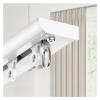 Ultra-Thin Ceiling Track System for Room Dividers, 1.1 m White Track with Rollers view 1