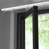 Ultra-Thin Ceiling Track System for Room Dividers, 1.1 m White Track with Rollers view 2