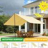HNBFKD Waterproof Outdoor Shade Sail with Eyelets and Ropes, 11.5 x 16.4 ft, 95% UV Protection, Rectangular, Light Yellow view 3