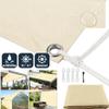 HNBFKD Waterproof Outdoor Shade Sail with Eyelets and Ropes, 11.5 x 16.4 ft, 95% UV Protection, Rectangular, Light Yellow view 4