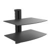kaisudiAP Floating TV Shelf, Wall-Mounted Entertainment Center, Space-Saving 2-Tier Corner Shelf for Set-Top Box and DVD Player view 1