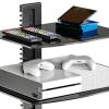 kaisudiAP Floating TV Shelf, Wall-Mounted Entertainment Center, Space-Saving 2-Tier Corner Shelf for Set-Top Box and DVD Player view 2