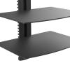 kaisudiAP Floating TV Shelf, Wall-Mounted Entertainment Center, Space-Saving 2-Tier Corner Shelf for Set-Top Box and DVD Player view 3