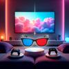 Universal 3D Glasses for TV, Movies, DVDs and Games, Red/Blue, 4-Pack view 4