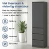 Wardrobe Cabinet with 3 Shelves and 3 Drawers, 50 x 40 x 180 cm, Anthracite view 3