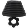 TOYANDONA Black Silicone Drain Stopper with Floral Pattern view 1