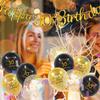 Black Gold 19th Birthday Decorations view 4