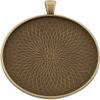 JENWUN 5 Pack Bronze Extra Large 50mm Pendant Bases view 1