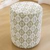 Round Ottoman Slipcover 35 x 35 cm, Stretch Stool Cover, Style A# Green, 50 x 50 cm/20 x 20 in view 2