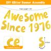 APXEL 50th Birthday Glitter Banner Gold view 2