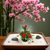 JENWUN Red Artificial Lotus Flower view 4