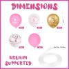 Pink White Gold 4th Birthday Decor view 2