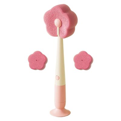 3-in-1 Flower Sponge Bottle Brush