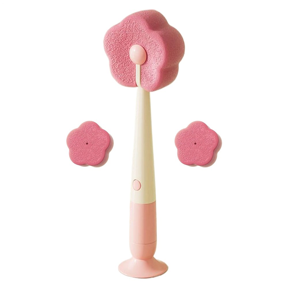 3-in-1 Flower Sponge Bottle Brush