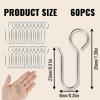 60 S-Shaped Curtain Hooks view 2