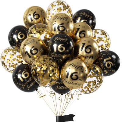 Black Gold 85th Birthday Decorations