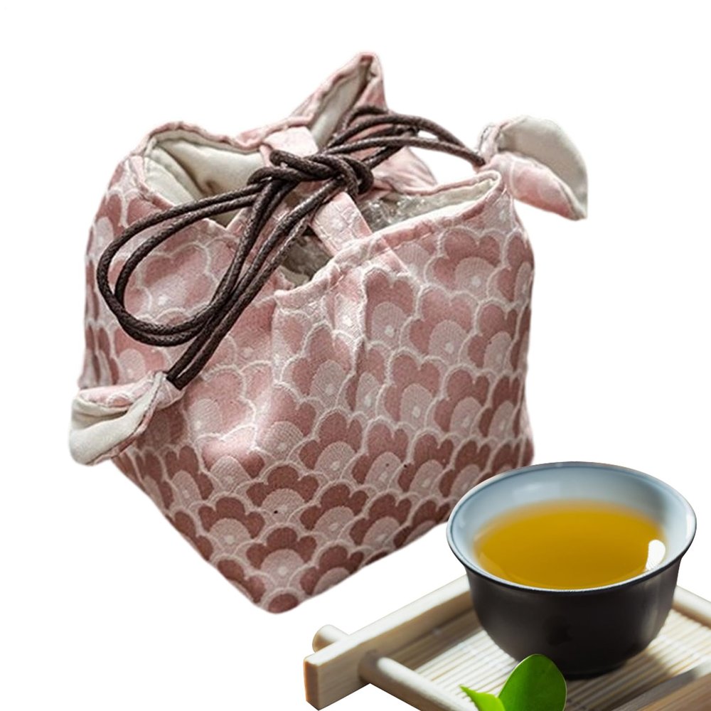 Embroidered Chinese Tea Organizer