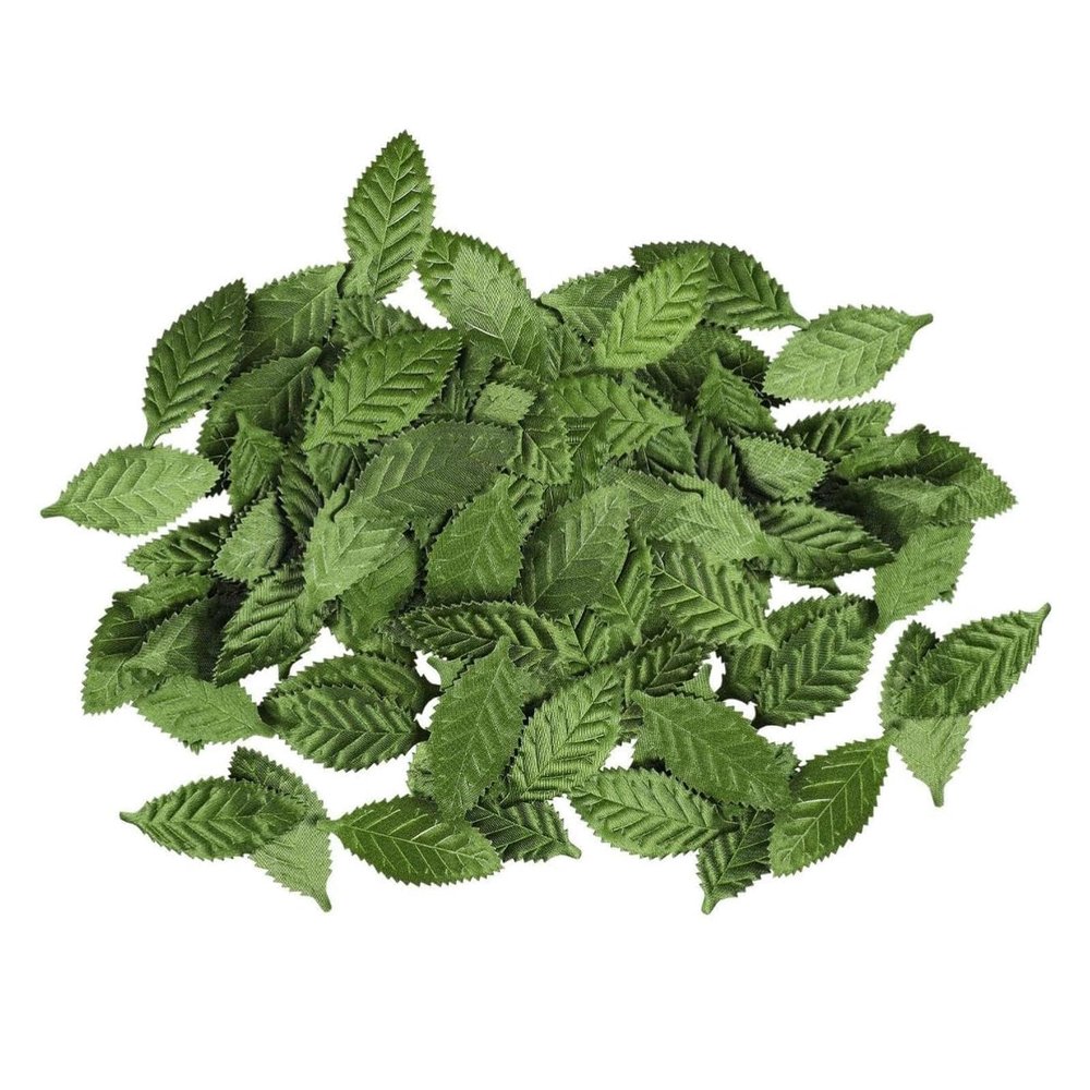 dinghaole 100 Pcs Green Artificial Leaves for Decoration
