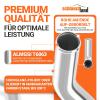 45° Aluminum Pipe Elbow, 64 mm OD, Polished & Beaded view 4