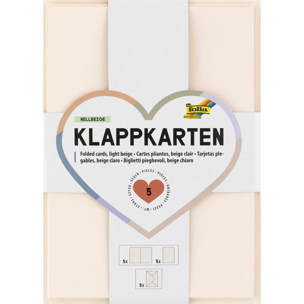 folia 150543 - Light Beige Folded Cards