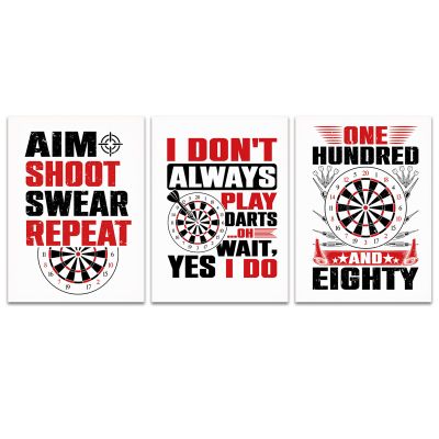 3-Piece Dart Scoreboard Poster Set