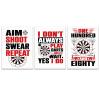 3-Piece Dart Scoreboard Poster Set view 1