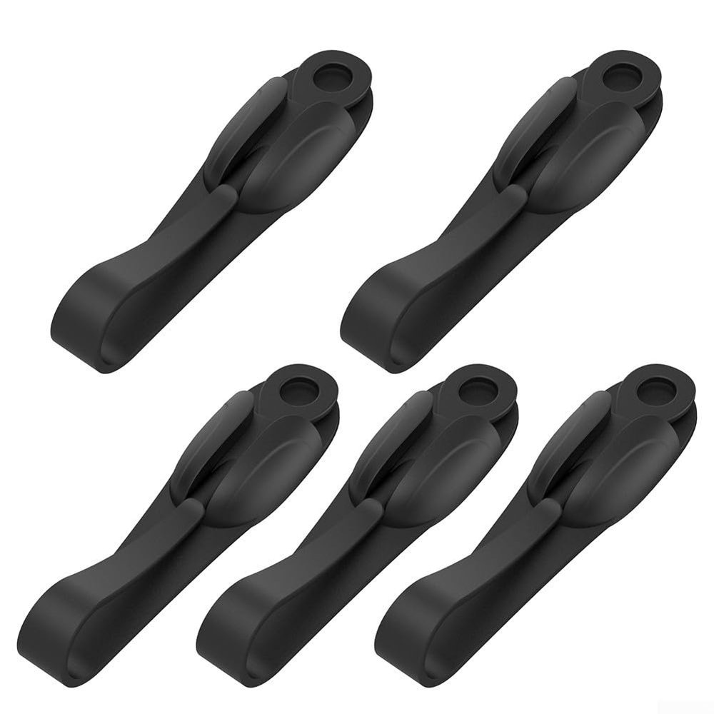 Set of 5 Silicone Wreath Hangers for Home Use (Black)