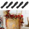 Set of 5 Silicone Wreath Hangers for Home Use (Black) view 4