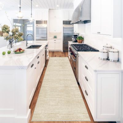 Beige Washable Non-Slip Runner Rug, 80 x 150 cm