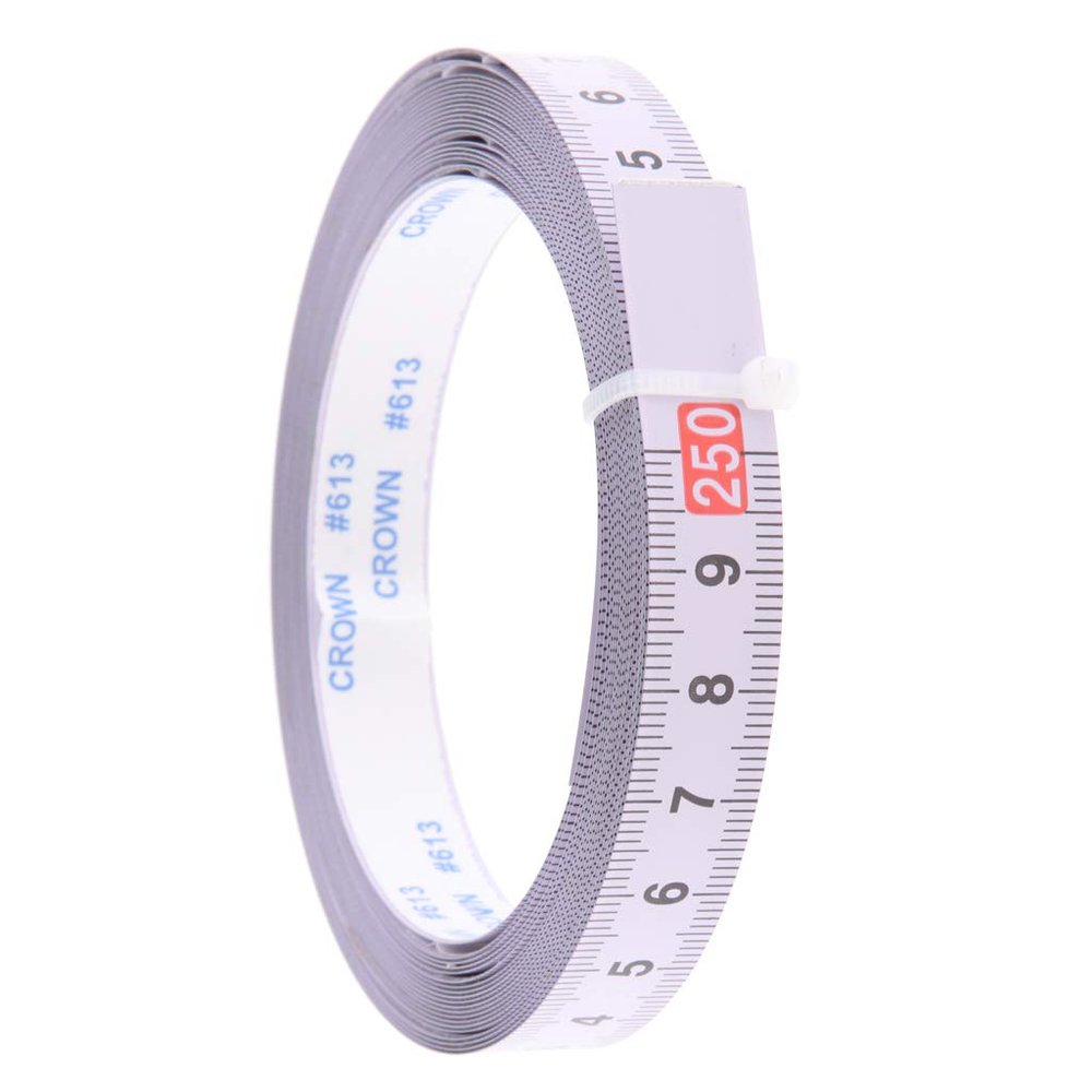 Aymzbd 2-Piece Self-Adhesive Metric Miter Saw Track Ruler, 100 cm, 0–100 cm, Medium (2.5 m–0–2.5 m)