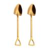 Padivine 2X Gold Creative Stainless Steel Small Scoop Spoon view 1