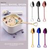 Padivine 2X Gold Creative Stainless Steel Small Scoop Spoon view 2
