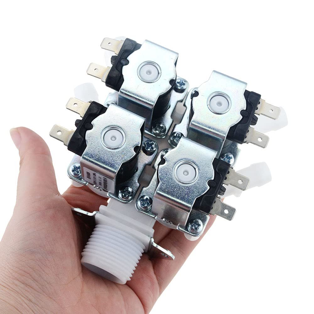 BCJMKDX G3/4" 1-Inlet 4-Outlet Normally Closed Solenoid Valve, AC 220 V