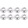 Round Metal End Caps for Clothing Rods, 8 Pack, 25mm view 1